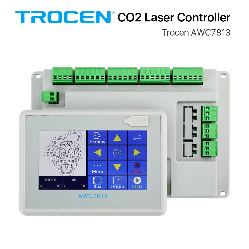 Trocen CO2 Laser Cutter Controller AWC7813 DSP for K40 Engrave Cutting Replace AWC708S Lihuiyu Yueming GOLDEN Panel