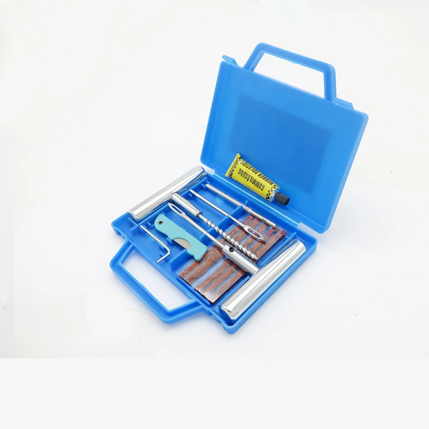 Car Motorcycle Tire Repair Kit, 11 Pcs Tire Plug Kit with Carrying Case, Tire Repair Tools, Flat Tire Puncture Repair Kit