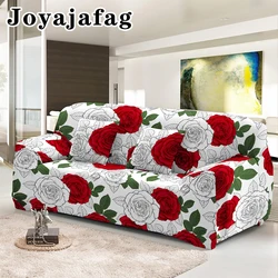 Stretch Dust-proof Sofa Cover Elegant Rose Flowers Design Couch Covers 1/2/3/4 Seater Washable Slipcovers For Living Room Decor