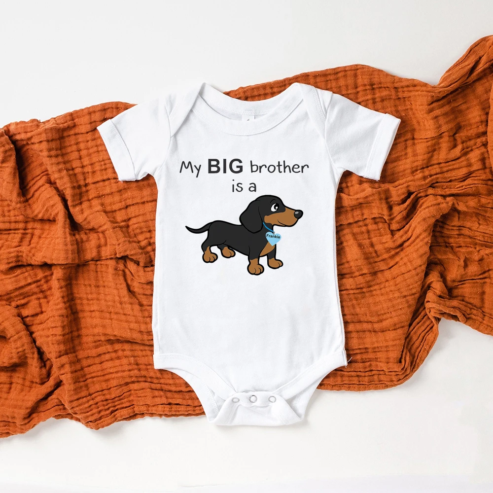 Newborn  My Big Brother Is A Golden Retriever Baby  Dog  Sibling Shirt Baby Shower Gift for Boy or Girl