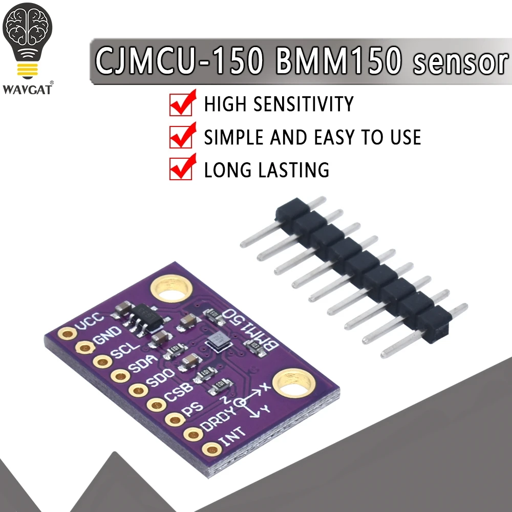 WAVGAT MCU-150 BMM150 geomagnetic sensor magnetometer compass Geomagnetic sensor module