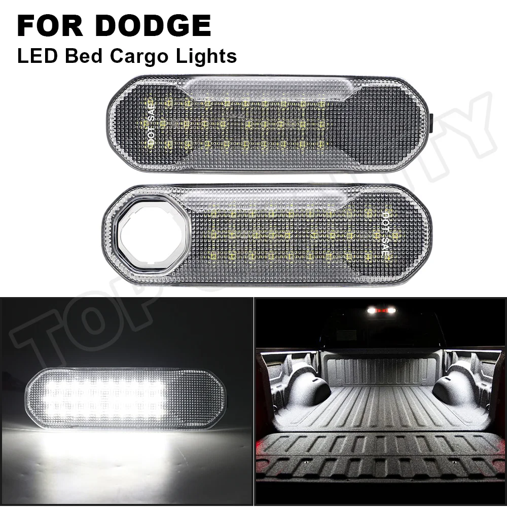 

2PCS Canbus White LED Bed Cargo Lights For Dodge RAM 1500 2019 2020 2021 No Error