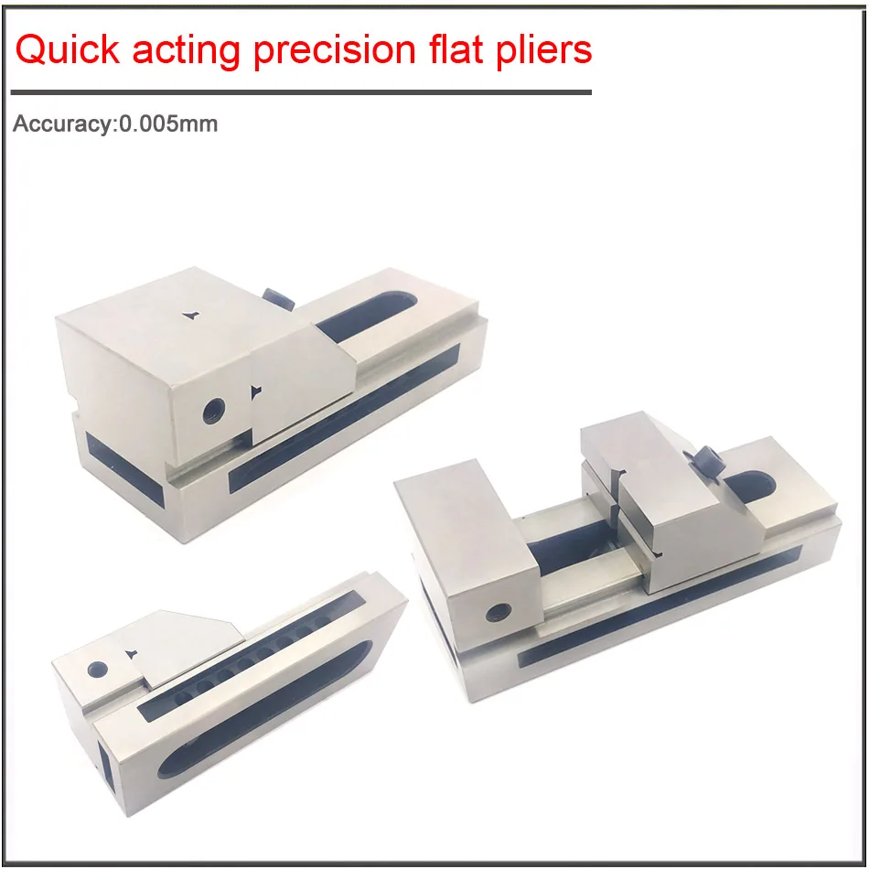 Imagem -02 - Torno de Precisão Alicate Plano de Precisão de Ação Rápida Gad Pinças Simples Vice Alta Precisão Cnc Máquina Torno 1.5 2in 2.5in Qkg50