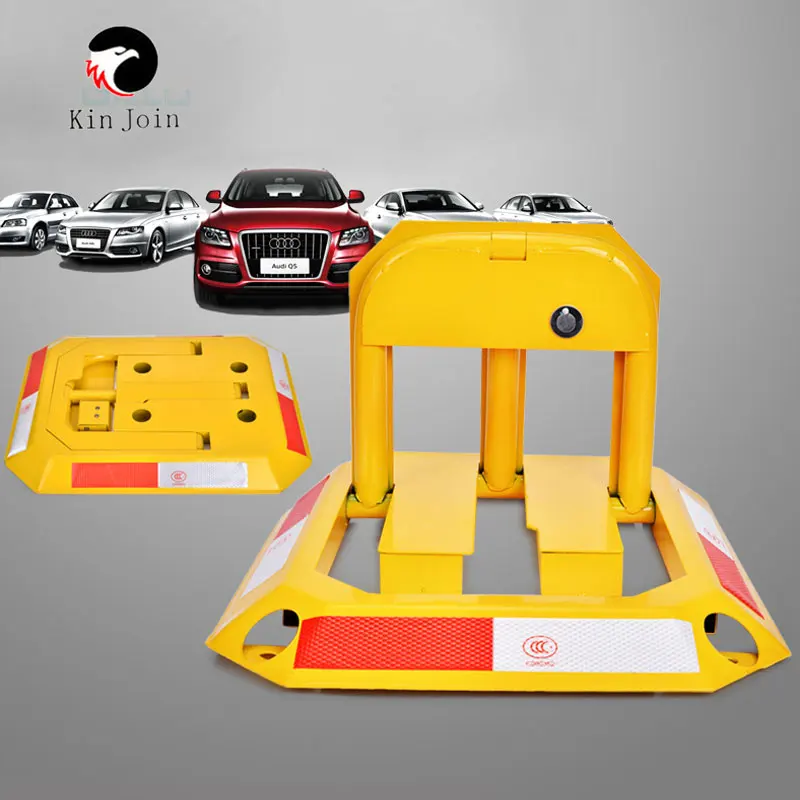 KinJoin Octagon Steel Car Parking Blocker, Car Parking Barrier, Manual Parking Lock Bollard Post