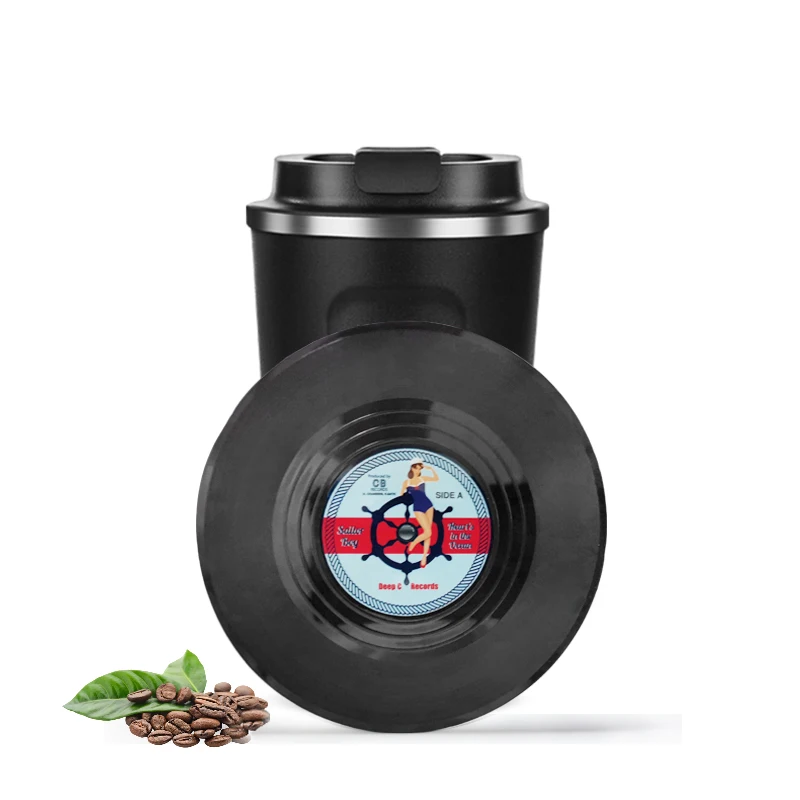 Posavasos de disco de vinilo Retro para bebidas, accesorios de cocina con caja de regalo, tapetes de taza de CD divertidos, 10 piezas