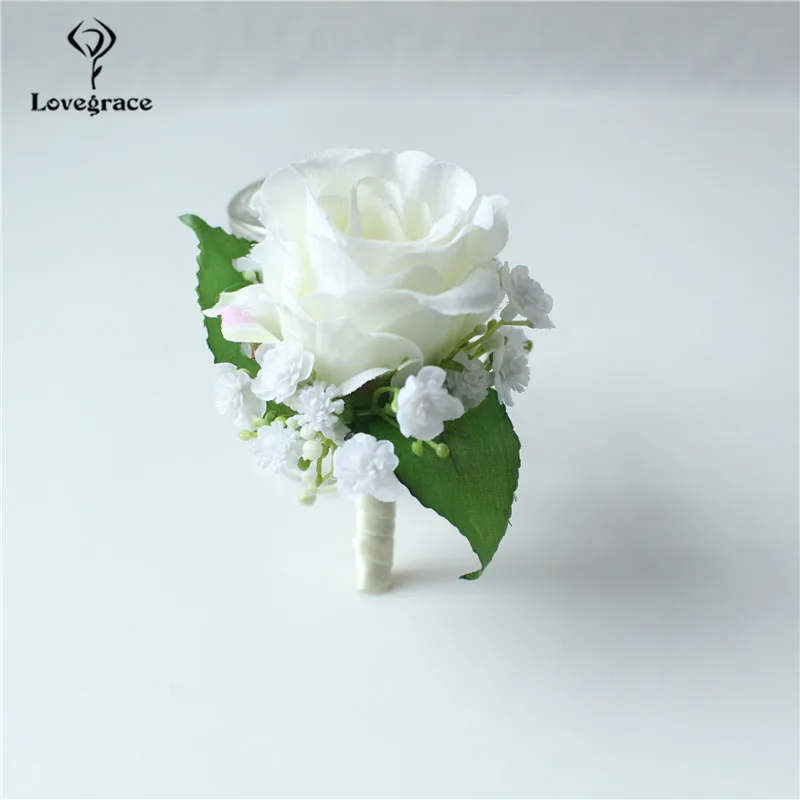 Lovegrace Chú Rể Boutonniere Cô Dâu Cổ Tay Áo Khoác Nữ Họa Tiết Nhân Tạo Phù Dâu Phù Rể Đảng Họp Cá Nhân Trang Trí Đám Cưới Tiếp Liệu