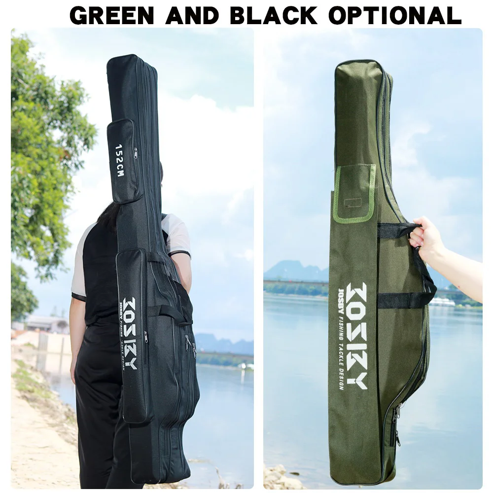 JOSBY 182CM-60CM Retractable Foldable Portable Waterproof Multi-Layer 2 3 Layer Oxford Cloth Fishing Rod Gun Bag Box Convenient