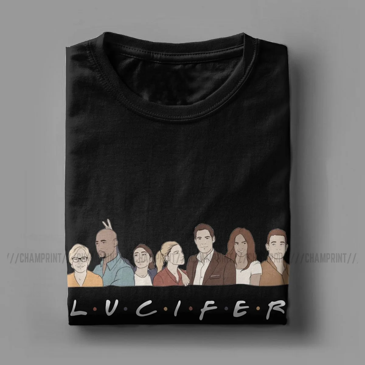 Lucifer Morningstar T-Shirts Men Tv show Casual Cotton Tee Shirt Round Collar Short Sleeve T Shirt 4XL 5XL 6XL Clothes