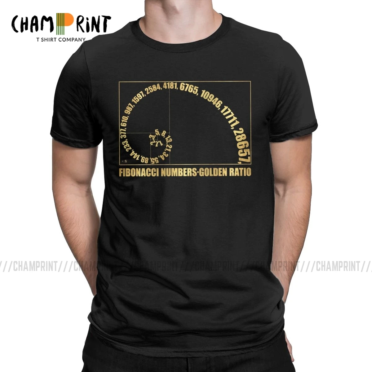 Fibonacci Sequence Numbers Golden Ratio Men's T Shirts Math Technical Geek Cool Tees Round Neck T-Shirt Plus Size Clothing