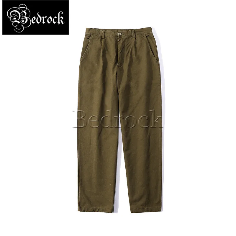 MMC High Quality vintage Heavy Industry High Waist green Army Casual Pants Ami Kaji Straight Leg Military trousers n701