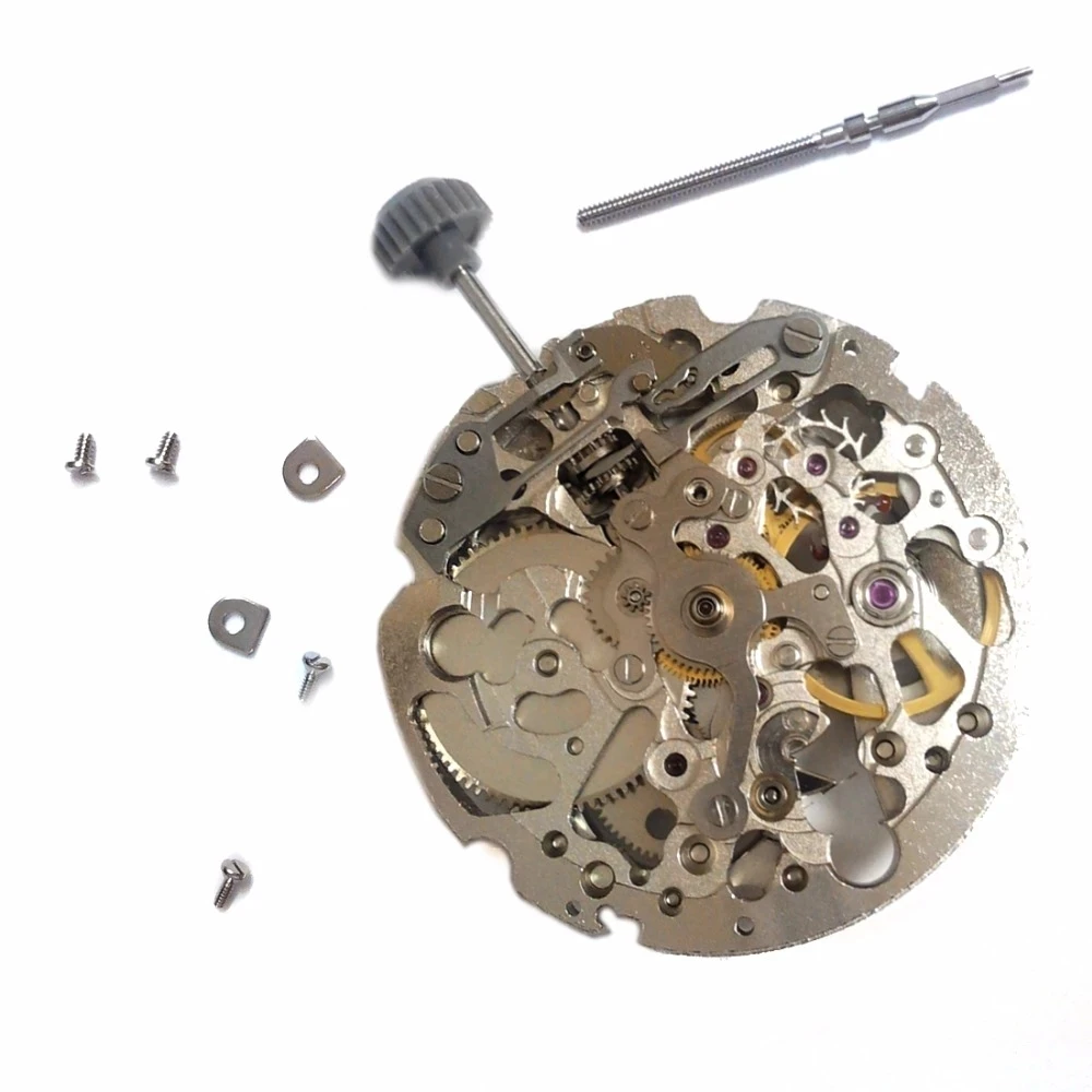 Miyota 8N24 Automatic Mechanical Skeleton Movement 21 Jewels Japan Made