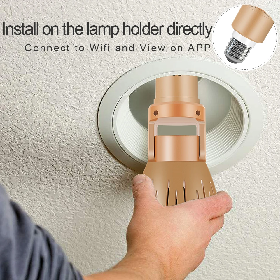 Taida 1080P HD 360° Panoramic Wireless Ip Lamp Security Camera Fisheye Night Vision LED Bulb CCTV Surveillance Camera