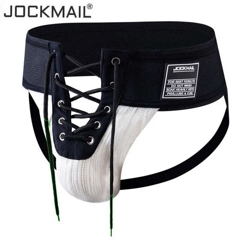 Jockmail Sexy Thong Men Jockstrap Underwear Lacing Camouflage Green,3.15\