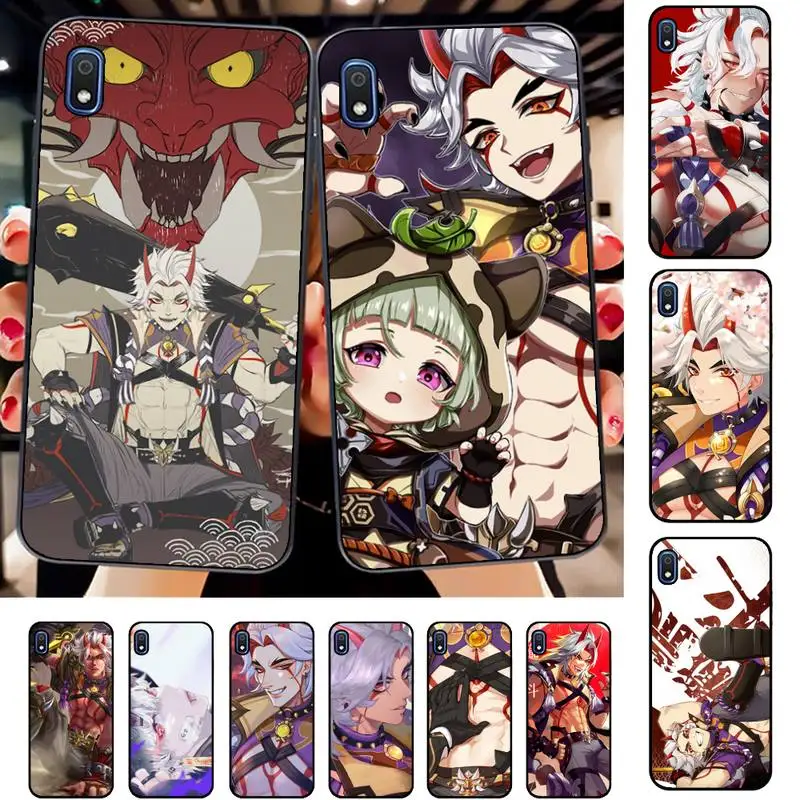 FHNBLJ Genshin Impact Anime Arataki Itto New Phone Case for Samsung A51 01 50 71 21S 70 31 40 30 10 20 S E 11 91 A7 A8 2018