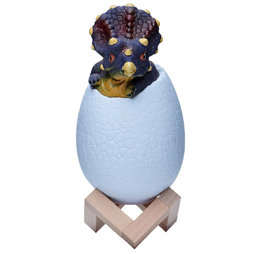 Luce notturna dinosauro 3D per ragazzi, 3 colori/16 colori con telecomando, luce notturna a LED dimmerabile, lampada giocattolo 3D Nightnight