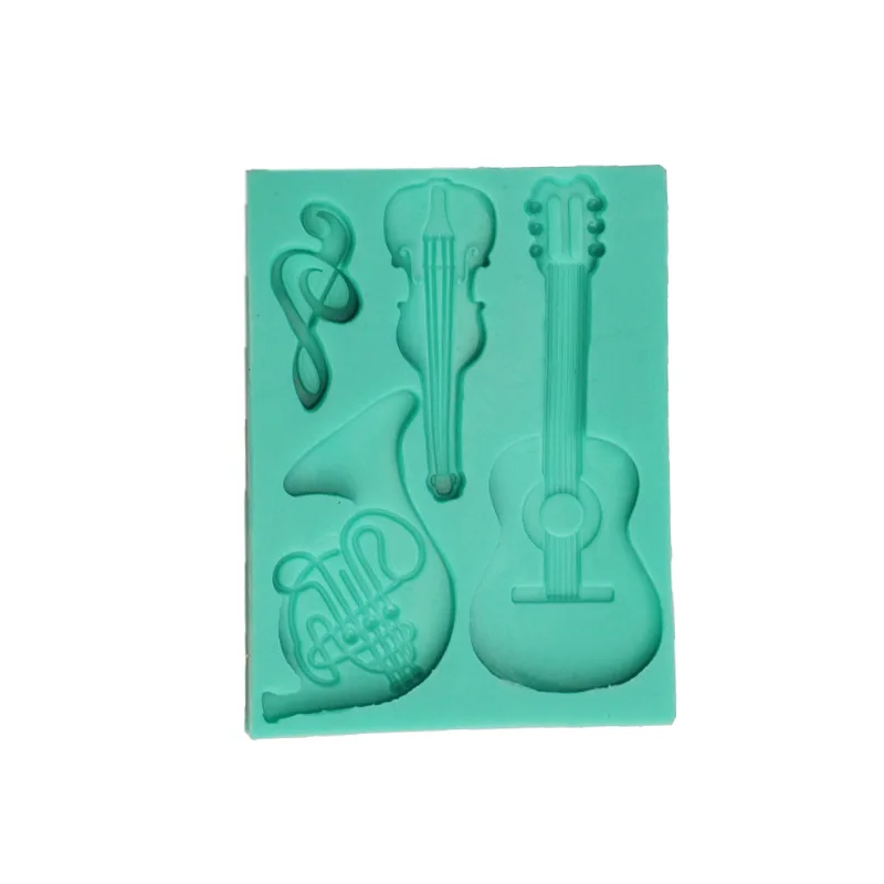 Guitar Shape Silicone Cake Mold Fondant Mold, Jelly,Candy, Chocolate Soap Mold, Decorating Bakeware K540