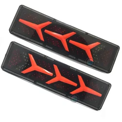 2X24V LED Dynamic LED Car Truck Tail Light Turn Signal Lmap Rear Indicator Brake Lights for Lorry Trailer Van Caravan Bus
