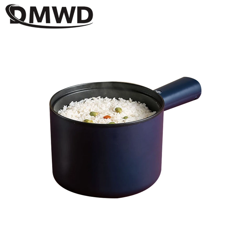 DMWD ไฟฟ้าหม้อหุงข้าว1.8L ทำอาหารหม้อ Mini หม้ออาหาร Steamer โจ๊กซุปเครื่องทำอาหาร Non-Stick 110/220V