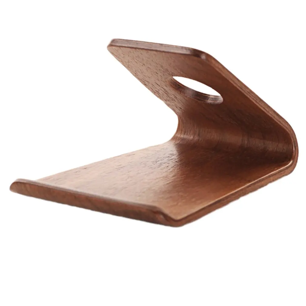 Creative Solid Wood Phone Holder Universal Mobile Desktop Stand Multifunction Tablet Stand Charging Stand Wooden Base