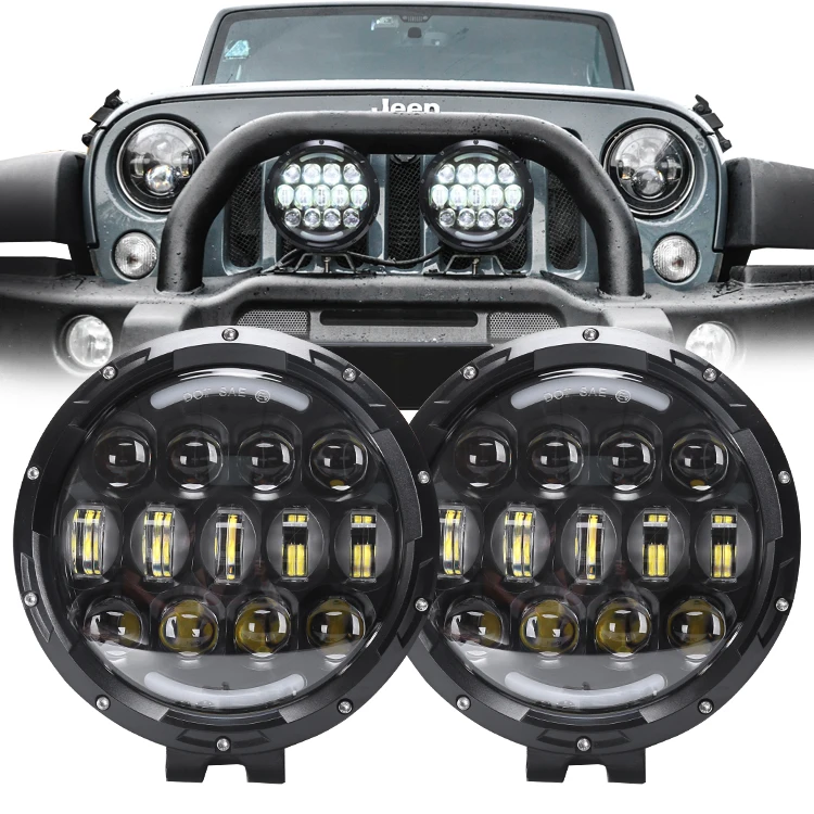 

7inch 105W Offroad Car 4WD Truck Tractor Boat Trailer 4x4 SUV ATV 24V 12V Spot LED Light Bar LED Work Light for land rover