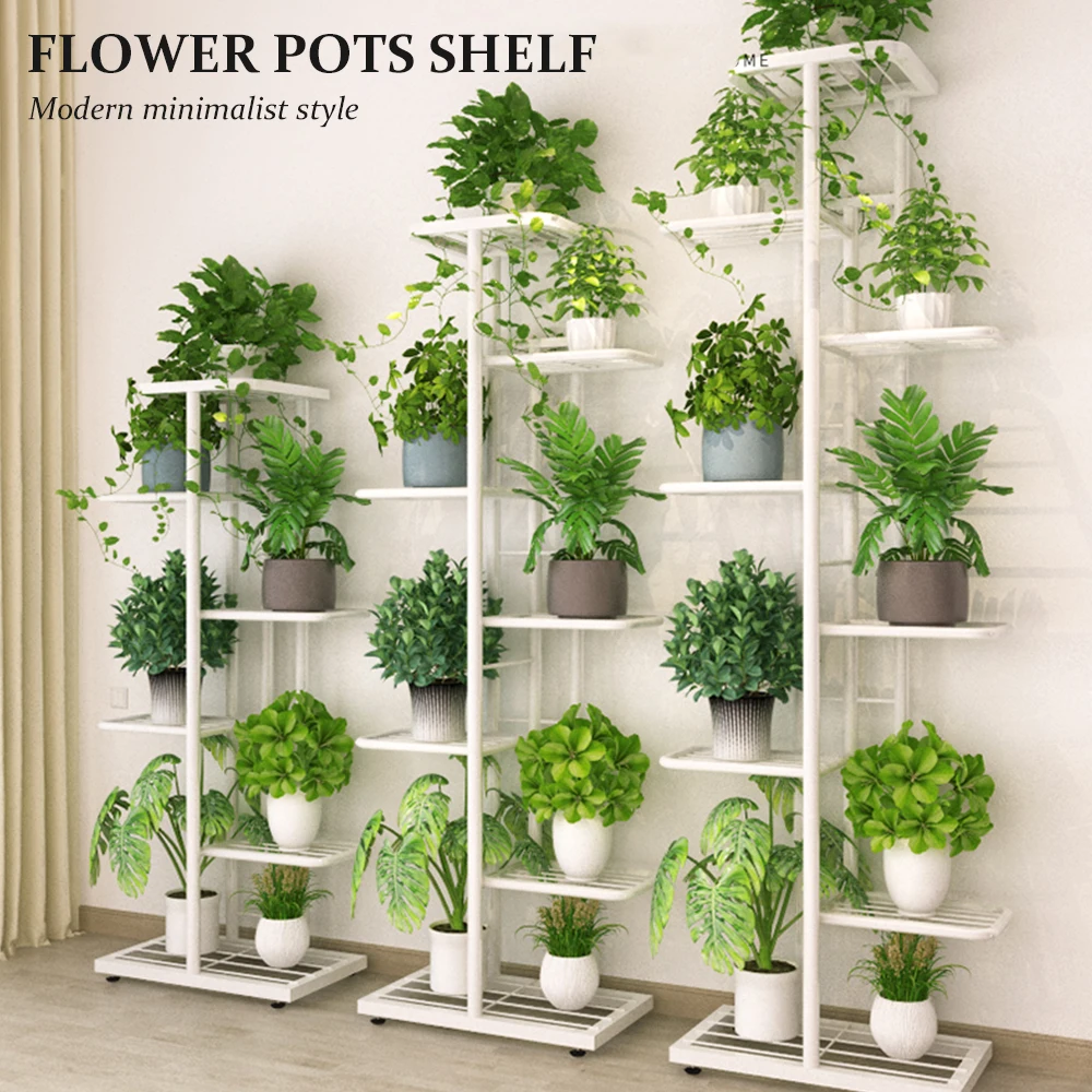 4 Tier 5 Potted Plant Stand Flower Pot Display Shelves Potting Planter Storage Rack Plant Holder for Indoor Balcony Decoration