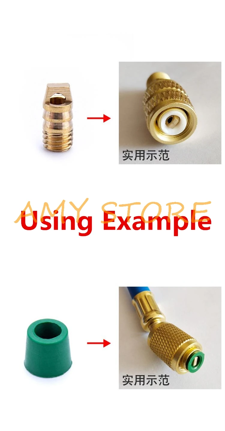 10pcs Air Conditioning Refrigerator Liquid Fluoride Tube Thimble Decompressor R410 R134A R22 R404 R600A HVAC Hose Manifold