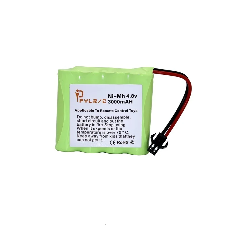 Ni-MH 4.8v 3000mah Rechargeable Battery With 4.8v Charger For Rc toys Boat Tanks Robots Guns AA 4.8 v Battery Pack For Rc Car