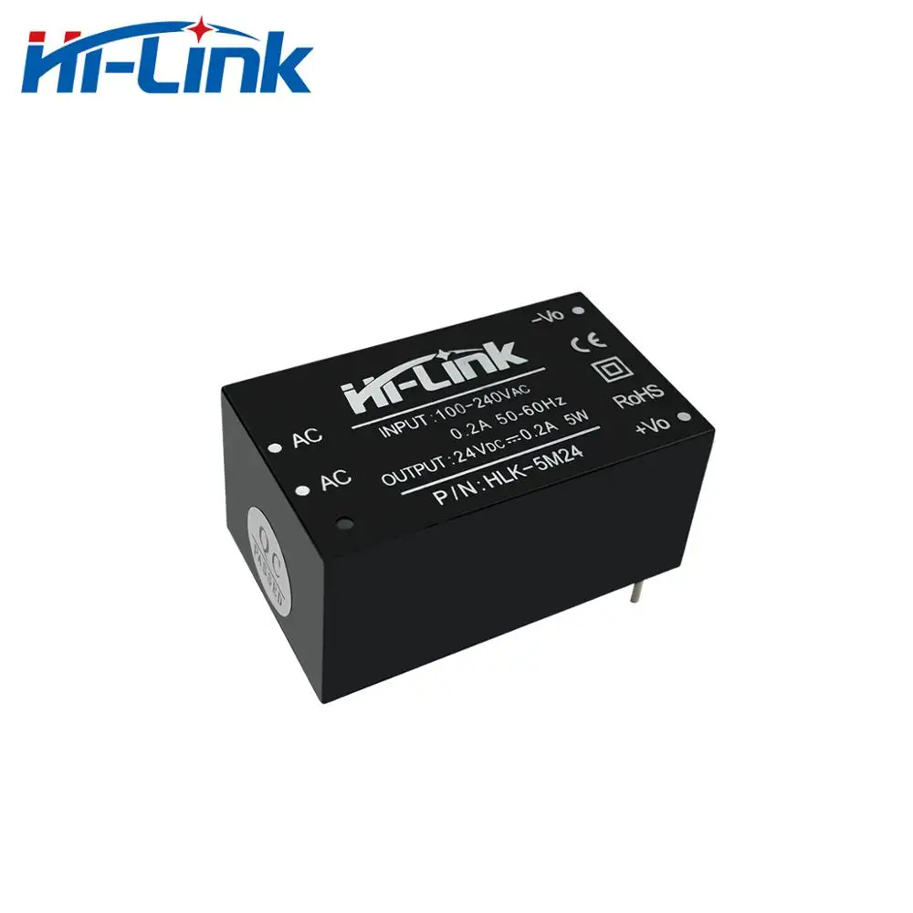 Giá Rẻ Tàu 100 Cái 5W 24V 100 ~ 240V Đĩa Đơn Đầu Ra HLK-5M24 AC-DC Mô Đun Cung Cấp Năng Lượng