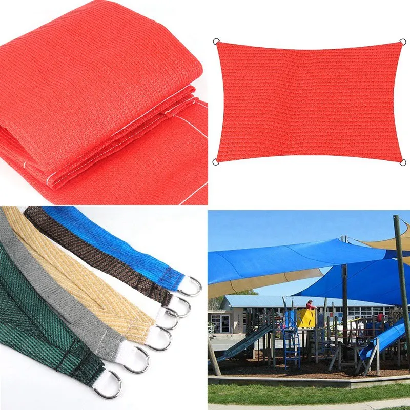 

Thicken Red Garden Sun Shade Sail Durable Practical Moisture Tent Courtyard Pool Sun Shade Portable Parking Awnings Sun Shelter