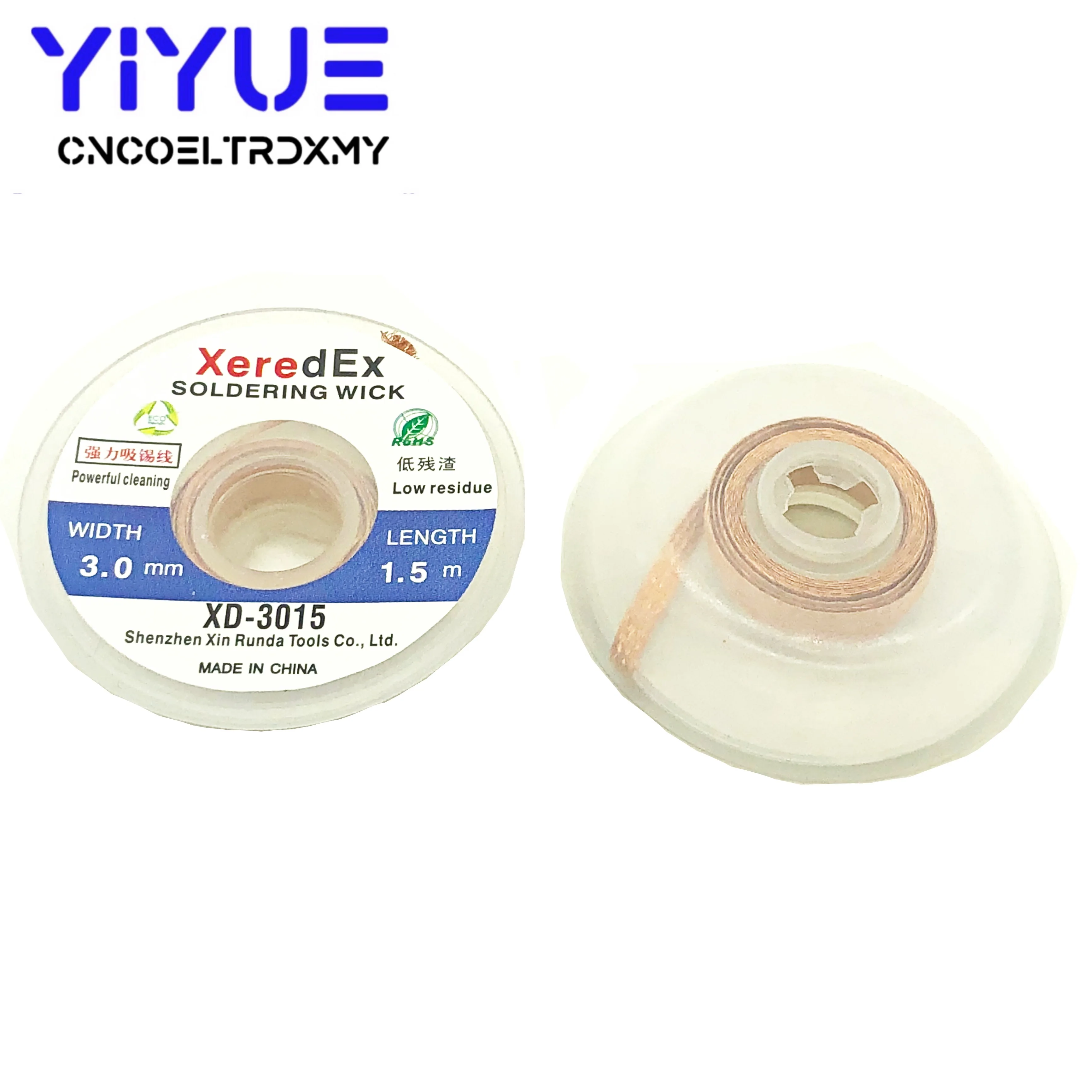 1.5M Desoldering  Braid Solder Remover Wick 2.0mm/3.0mm Width Low Residue Non-Clean Tin Strip Lead Cord Flux BGA Repair Tool