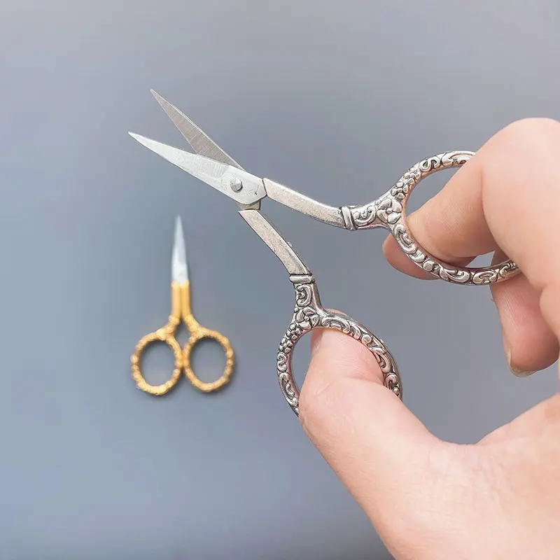 1Pcs European Retro Scissor handicraft Embroidery Fabric Cross stitch Classic Vintage Antique Craft Sewing Tailor Scissor Sewing