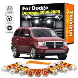 ZUORUI 9Pcs LED Interior Map Dome Light Kit Canbus For Dodge Durango 2000-2004 2005 2006 2007 2008 2009 Car License Plate Bulbs