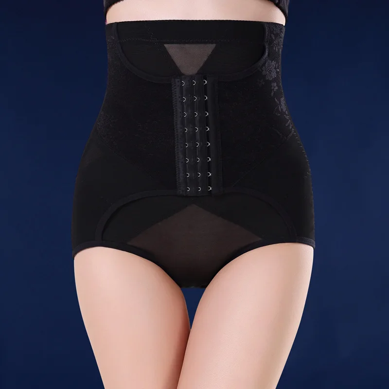 Postpartum high waist abdomen underwear corset body female models buckle comfortable breathable hip shaping pants breathable