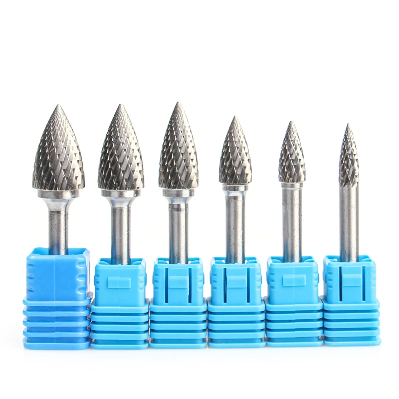 YG8 Alloy Rotary File 1Pc GX Type Double Slot Tungsten Steel Wood Carving Grinding Head Hard Metal Milling Cutter For Copper