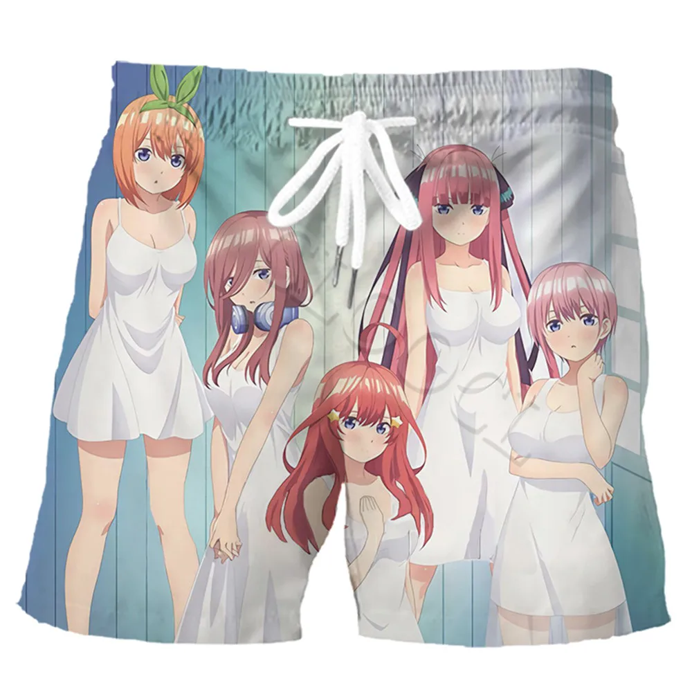 CLOOCL Men Shorts Anime Quintuplets Quintessential 3D Print Sports Shorts Fashion Casual Summer Beach Shorts Drop Shipping