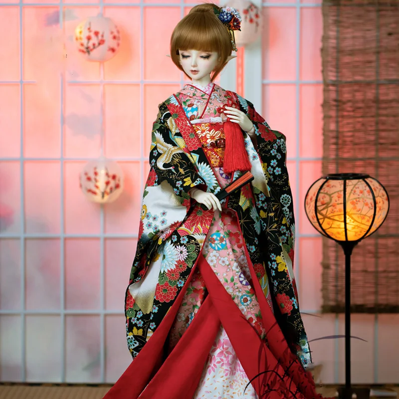 1/6 1/4 1/3 BJD Clothes Japanese Ancient Costume Oiran Kimono Outfit for BJD/SD Girl ID72 80cm Strong Uncle Doll Accessories 179