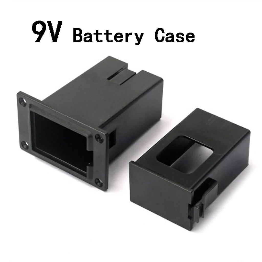 9V Battery Box, Plastic Battery Storage Box For Guitar 56.5x50x31mm