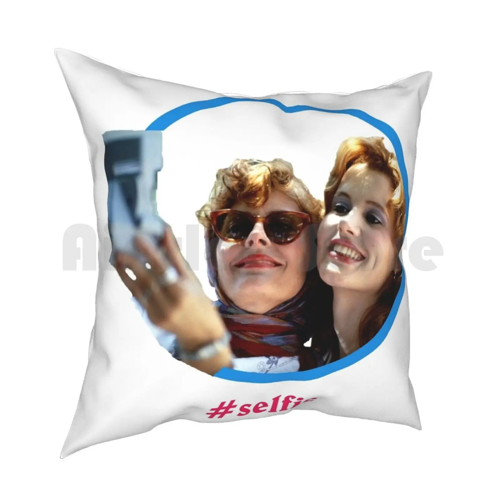 Thelma And Louise Selfie-Susan Sarandon & Geena Davis Pillow Case Printed Home Soft Throw Pillow Thelma And Louise Movie