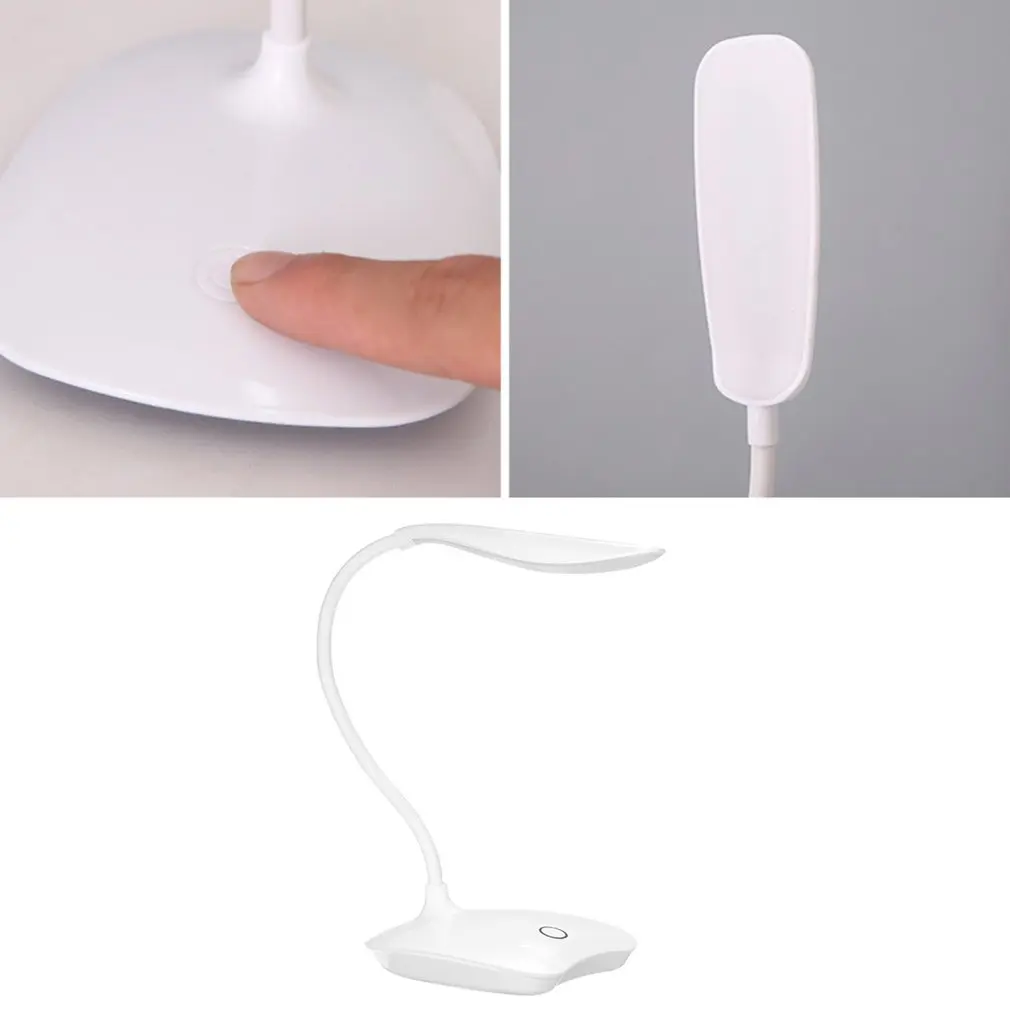 14 LEDs Reading Light USB Charging 3 Mode Flexible Table Lamps Touch Sensor Dimmable Reading Study White Light Desk Lamp