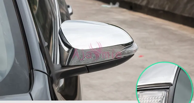 For Toyota Yaris 2012 2013 2014 Side Mirror Cover Door Rear View Overlay Protector Panel Chrome Auto Accessories