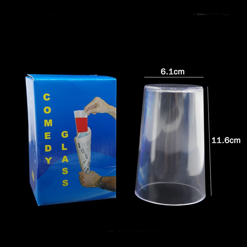 Comedy Glass in Paper Cone Magic Tricks Magician Stage Illusions Gimmick Props Accessories Mentalism Funny Magica Show