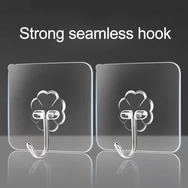 Self-Adhesive Hooks Suction Wall Hooks For Kitchen Bathroom Clothes Rack Coat Rack Storage Hanger Towel Ceiling Hooks Key Holder