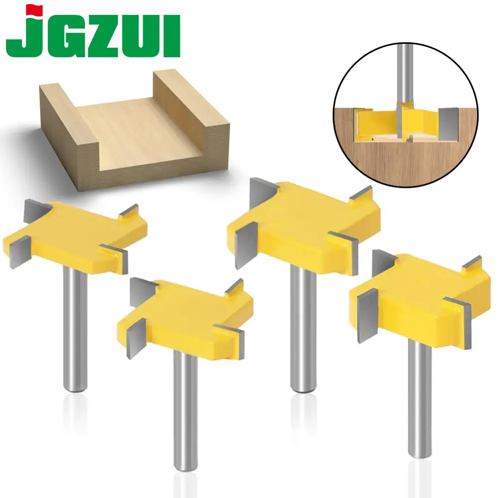 6mm 1/4inch Shank Flush trim bit Z4 Milling Straight Edge Slotting Milling Cutter Cutting Handle for Wood Woodwork