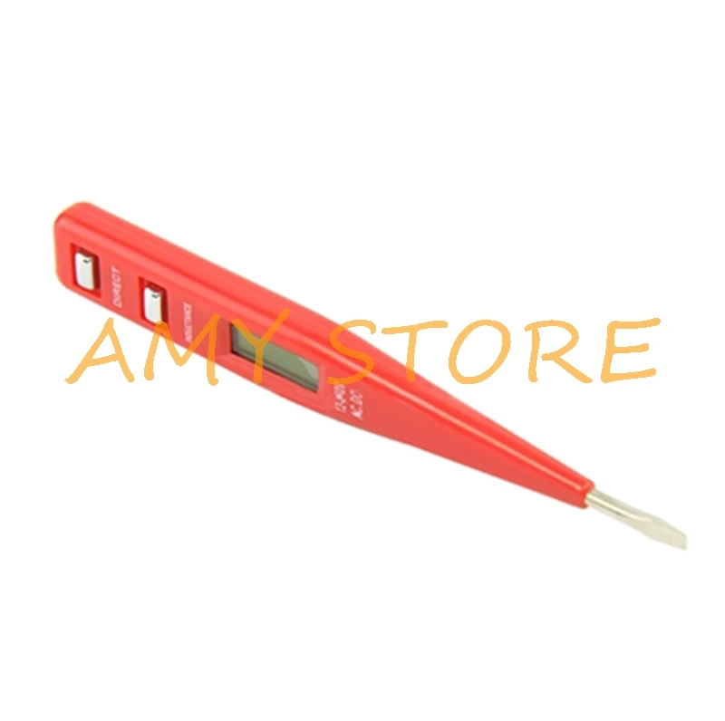 Detector de voltagem digital, testador de caneta elétrica com clipe ac/dc 12-250v, eletrosonda, chave de fenda fenda, fase de aterramento quebrada, linha ac