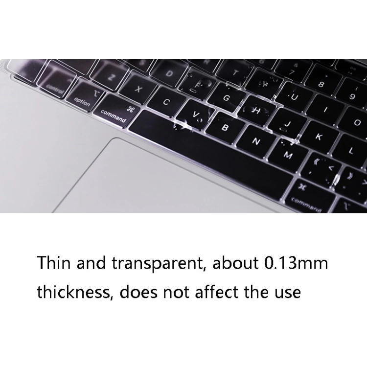 0.13มม.Transparent TPU แล็ปท็อปแป้นพิมพ์ป้องกันฟิล์มสำหรับ MacBook Air 13.3นิ้ว A1932 (2018)