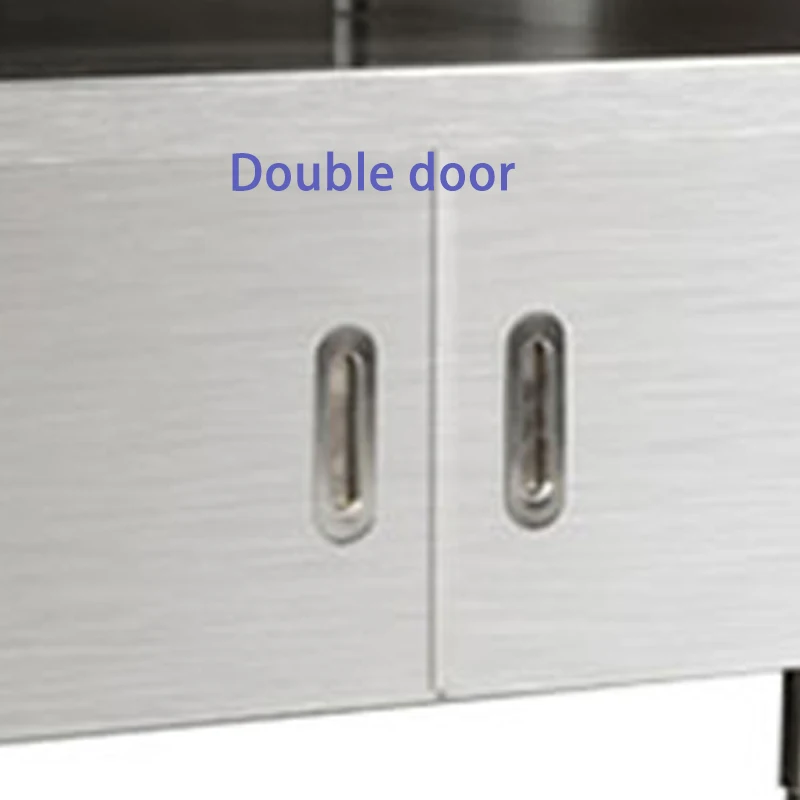 1.2m comercial centro ilha estação de trabalho de aço inoxidável bolo sala hambúrguer loja operação mesa armazenamento com divisor copo