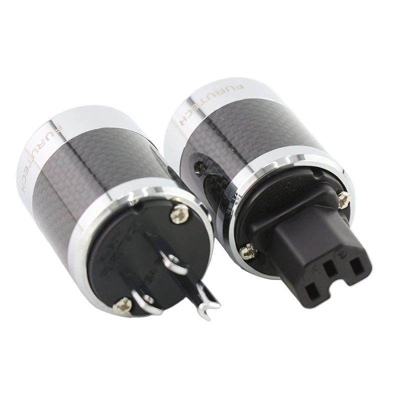 Furutech FI-E50 NCF (R) FI-50 (R) Power Connector Adapter Plug Rhodium high end box 15A 125V