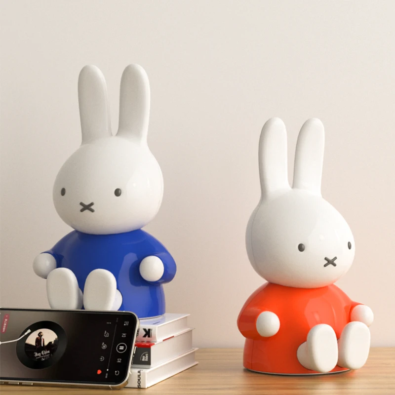 Miffy Bluetooth Figurine Speaker TF Card Design Wireless Speaker Super Bass 3D Digital Sound Loudspeaker Handfree MIC For gifts