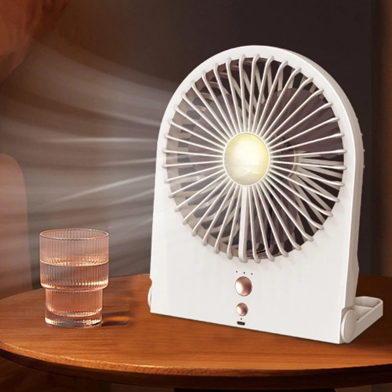 

Desk USB Rechargeable Sturdy Table Fans with 3 Speeds, Personal Portable Fan for stroller Bedroom Office