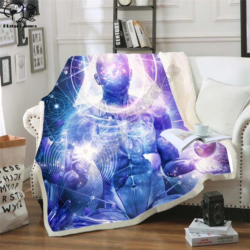 

Mind of Light Fleece Blanket Plush 3d Printed for Adults Sofa Sherpa Fleece Bedspread Wrap Throw Blanket